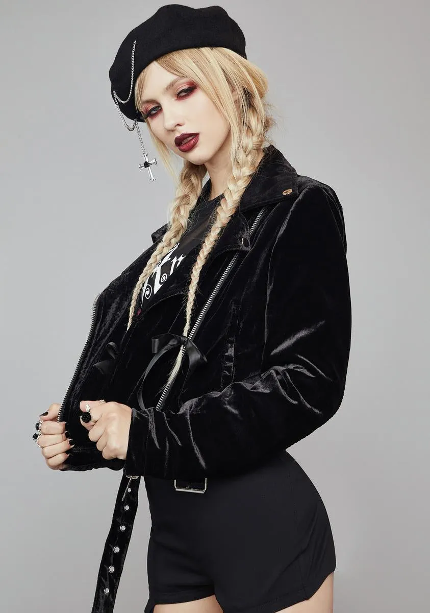 Moonlight Rider Velvet Moto Jacket sold by Dolls Kill product image thumbnail 2