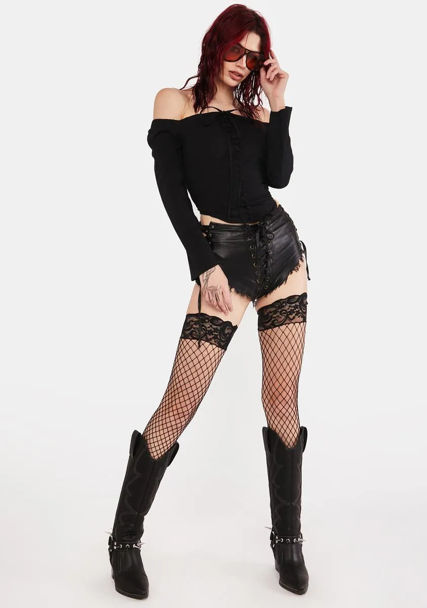 Send Him Away Off Shoulder Top sold by Dolls Kill product image thumbnail 3