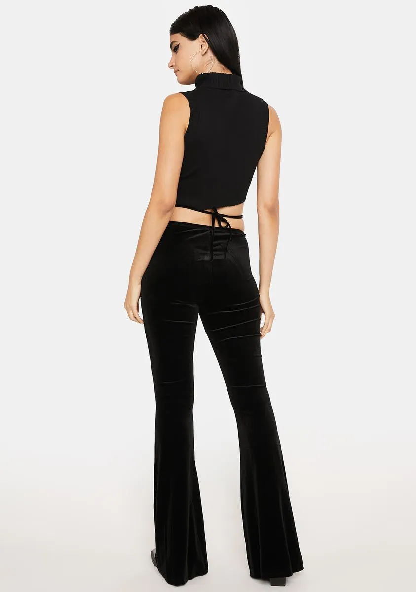 Endless Attitude Velvet Flare Pants sold by Dolls Kill product image thumbnail 4
