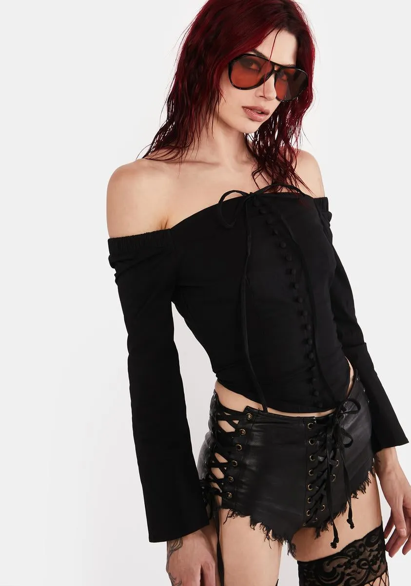Send Him Away Off Shoulder Top sold by Dolls Kill product image thumbnail 2