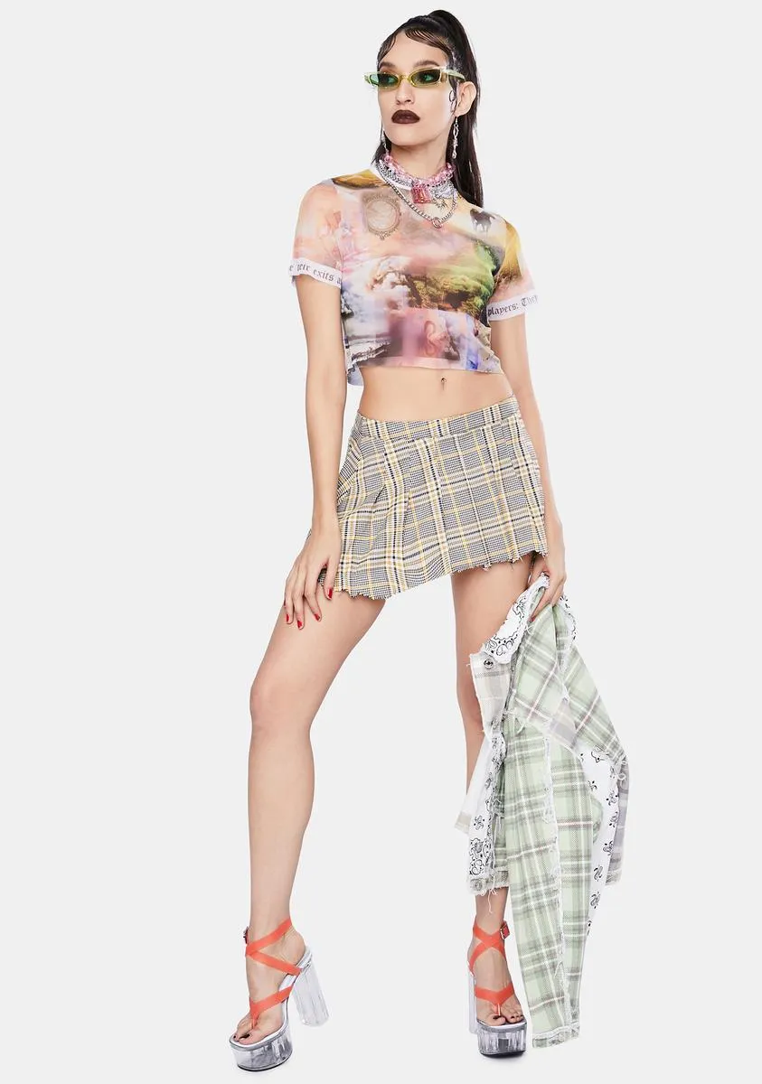 Scenic Print Mesh Crop Top sold by Dolls Kill product image thumbnail 3