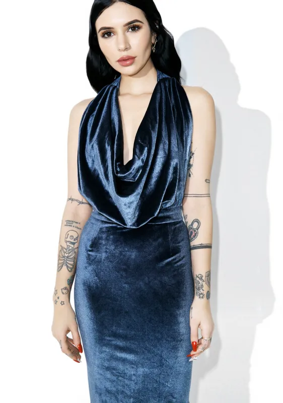 Smooth Criminal Cowl Neck Dress sold by Dolls Kill