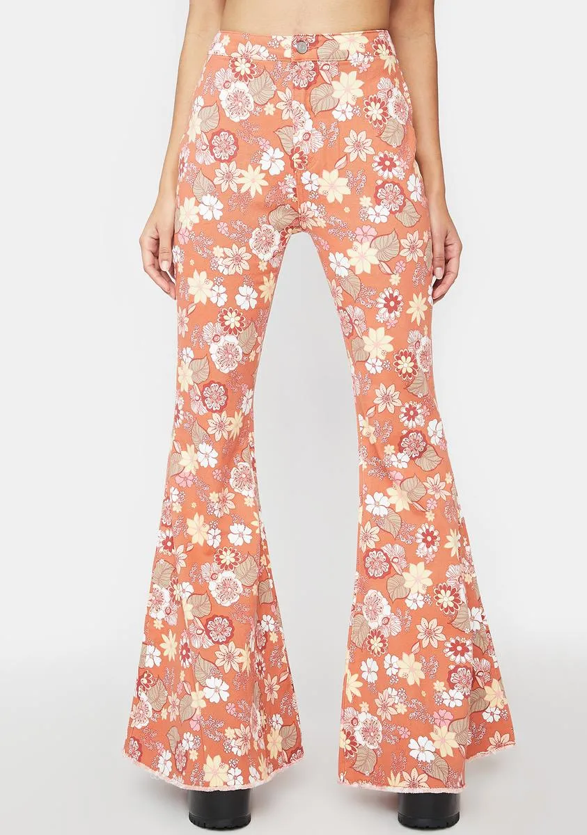 Feeling Groovy Bell Bottom Pants sold by Dolls Kill