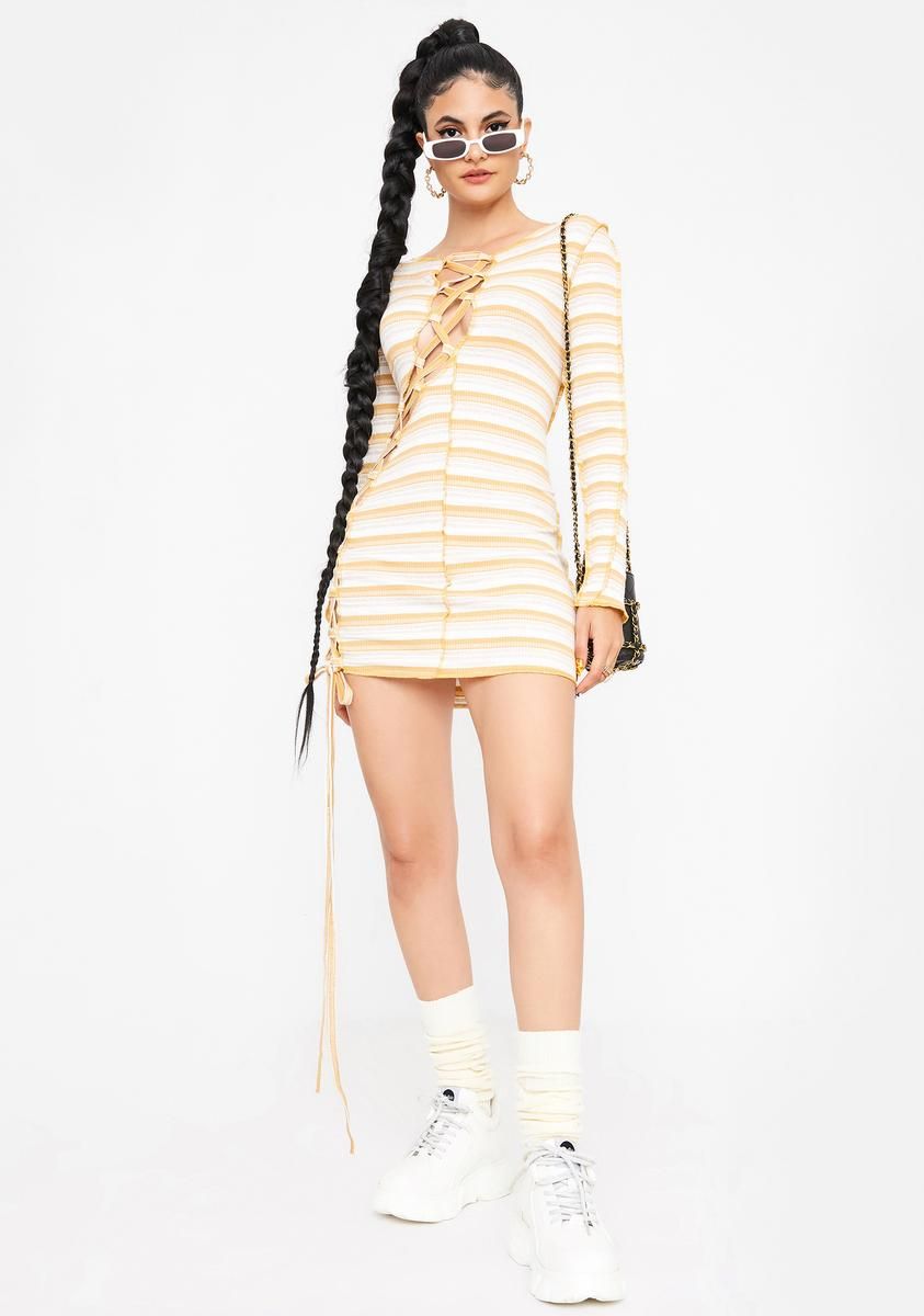 Say It First Lace Up Mini Dress sold by Dolls Kill product image thumbnail 3