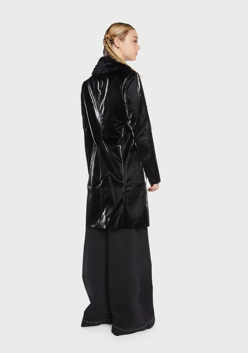 Larsa Patent Trench Coat sold by Dolls Kill product image thumbnail 3
