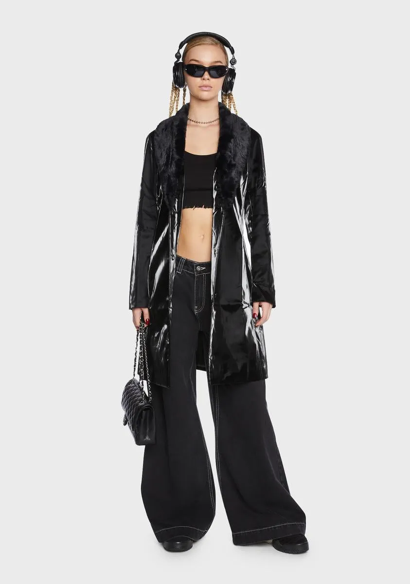 Larsa Patent Trench Coat sold by Dolls Kill product image thumbnail 4