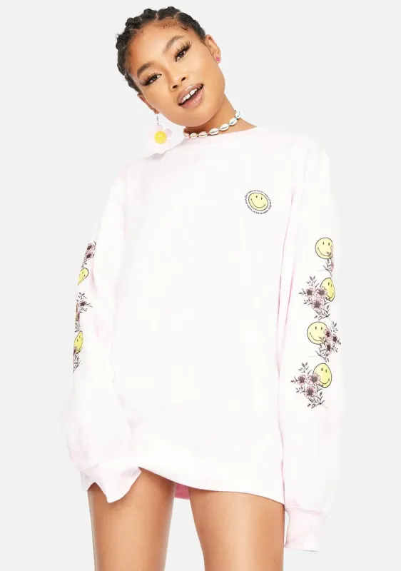x Smiley Happy Bouquet Crewneck sold by Dolls Kill