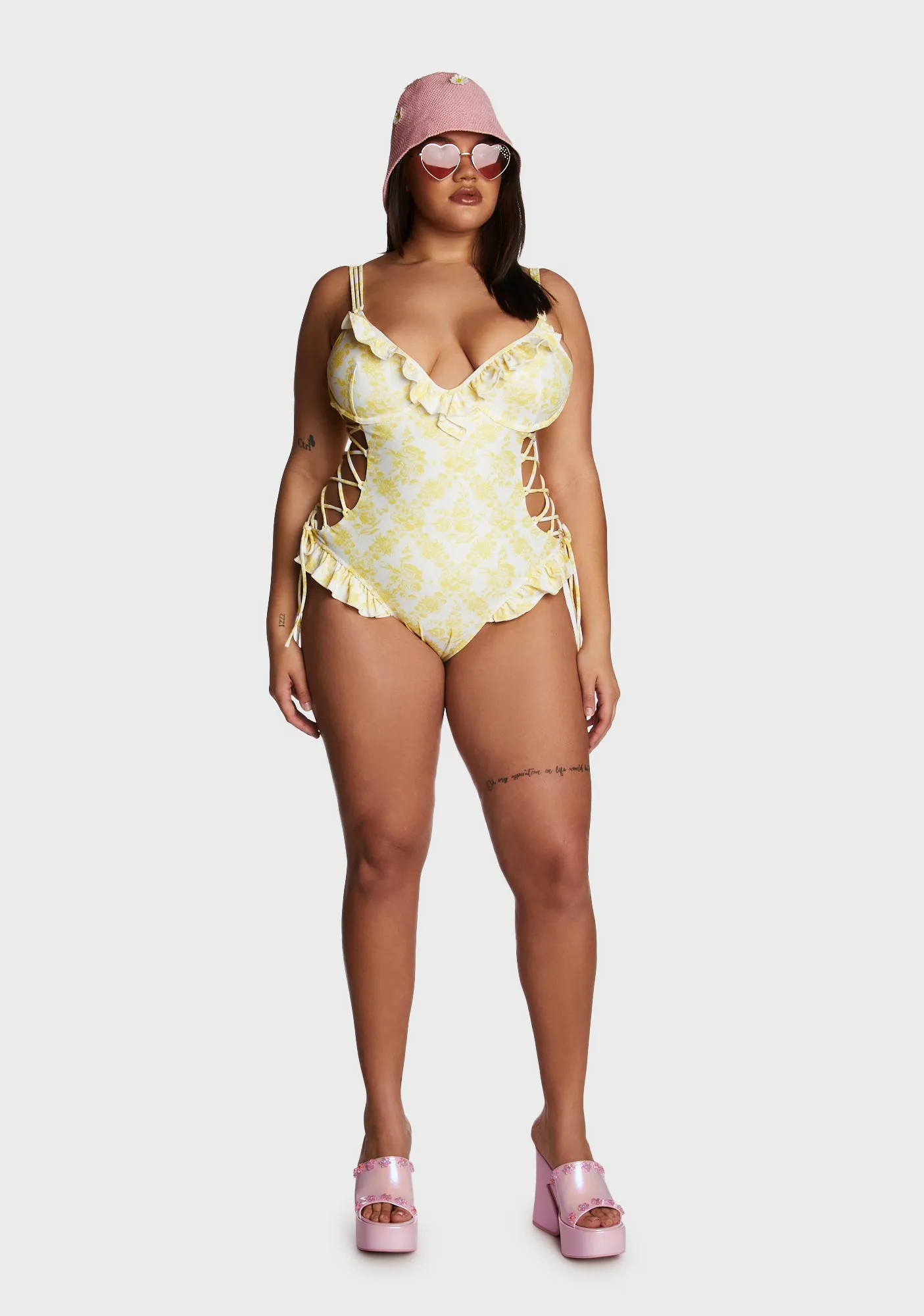 Plus Summertime Solstice One Piece Swimsuit sold by Dolls Kill product image thumbnail 5