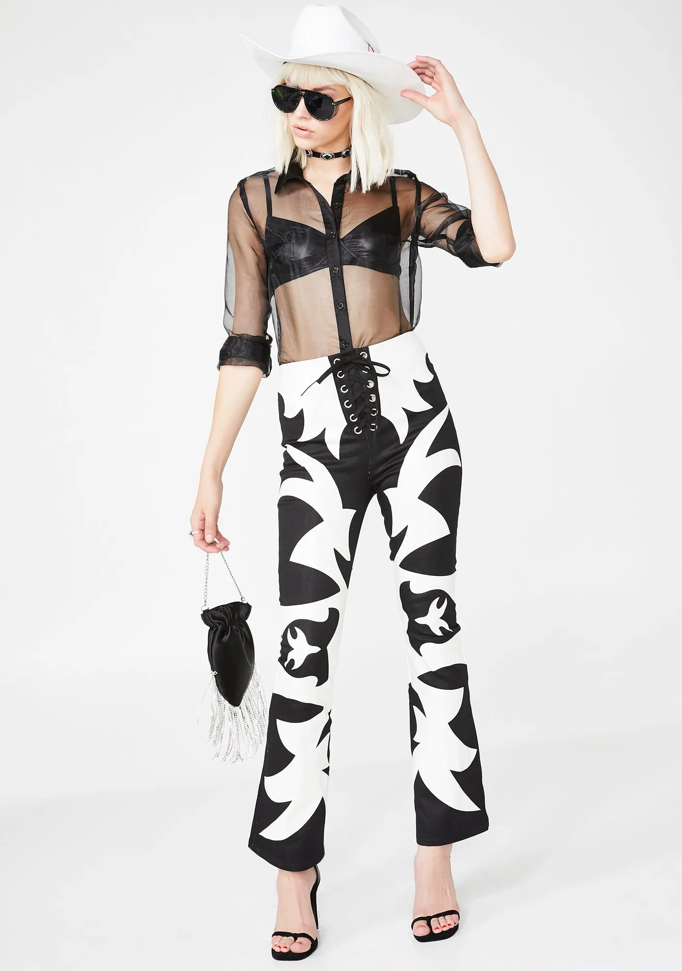 Sheer Fantasy Button-Up Top sold by Dolls Kill product image thumbnail 3