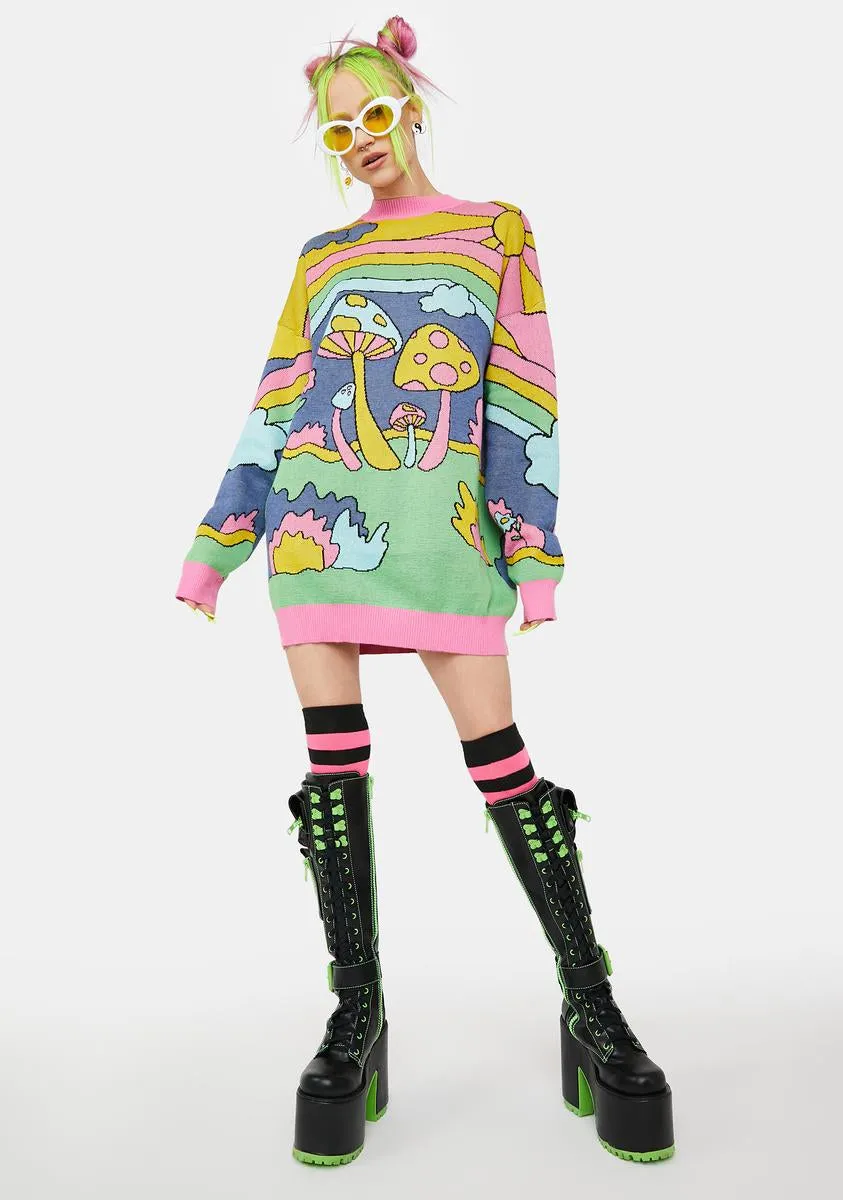 Psychedelic Fantasy Oversized Sweater sold by Dolls Kill product image thumbnail 3