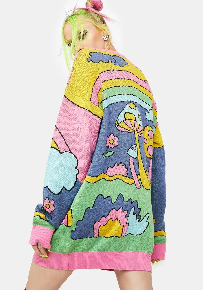 Psychedelic Fantasy Oversized Sweater sold by Dolls Kill product image thumbnail 4