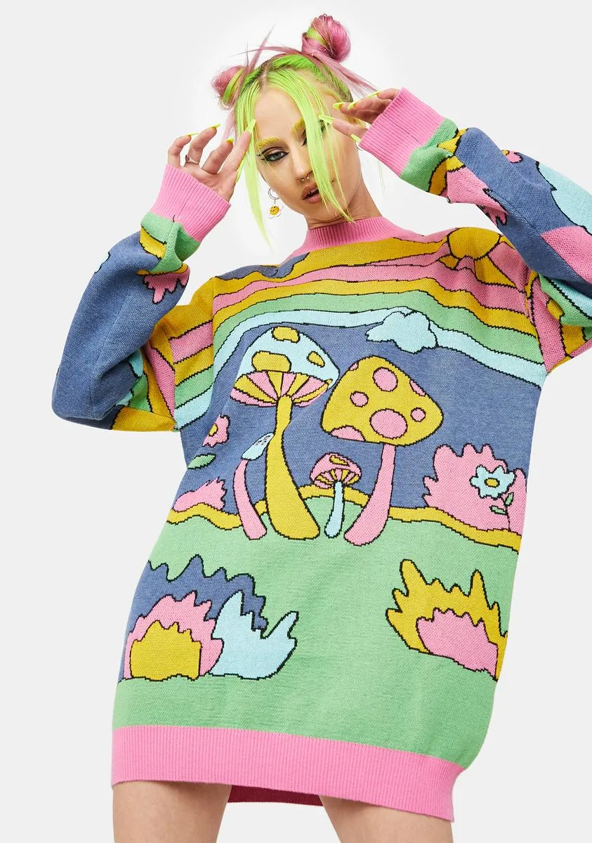 Psychedelic Fantasy Oversized Sweater sold by Dolls Kill