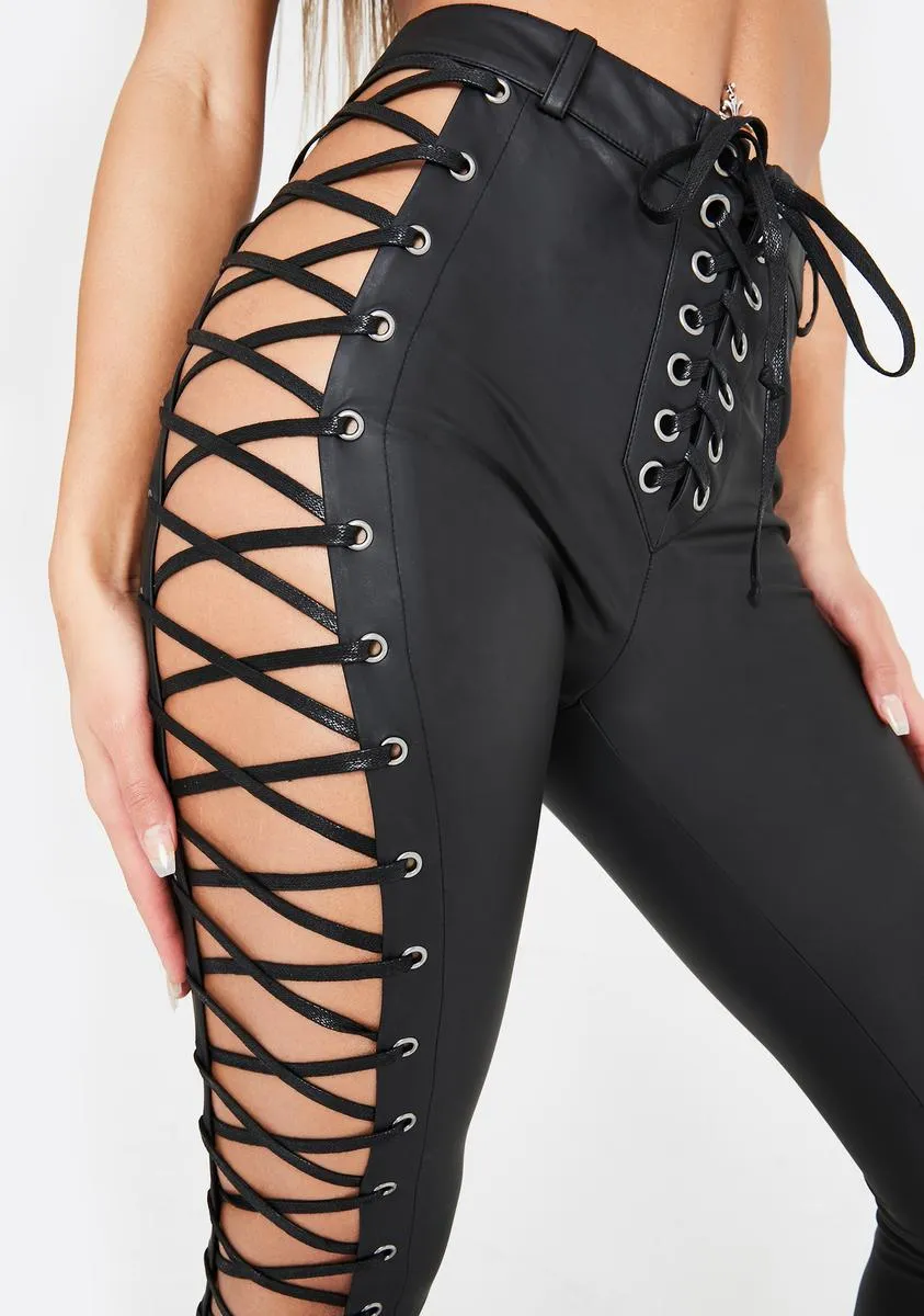 Rowdy Room Lace-Up Pants sold by Dolls Kill product image thumbnail 2