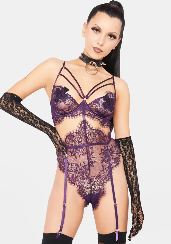 Great Escape Garter Teddy sold by Dolls Kill
