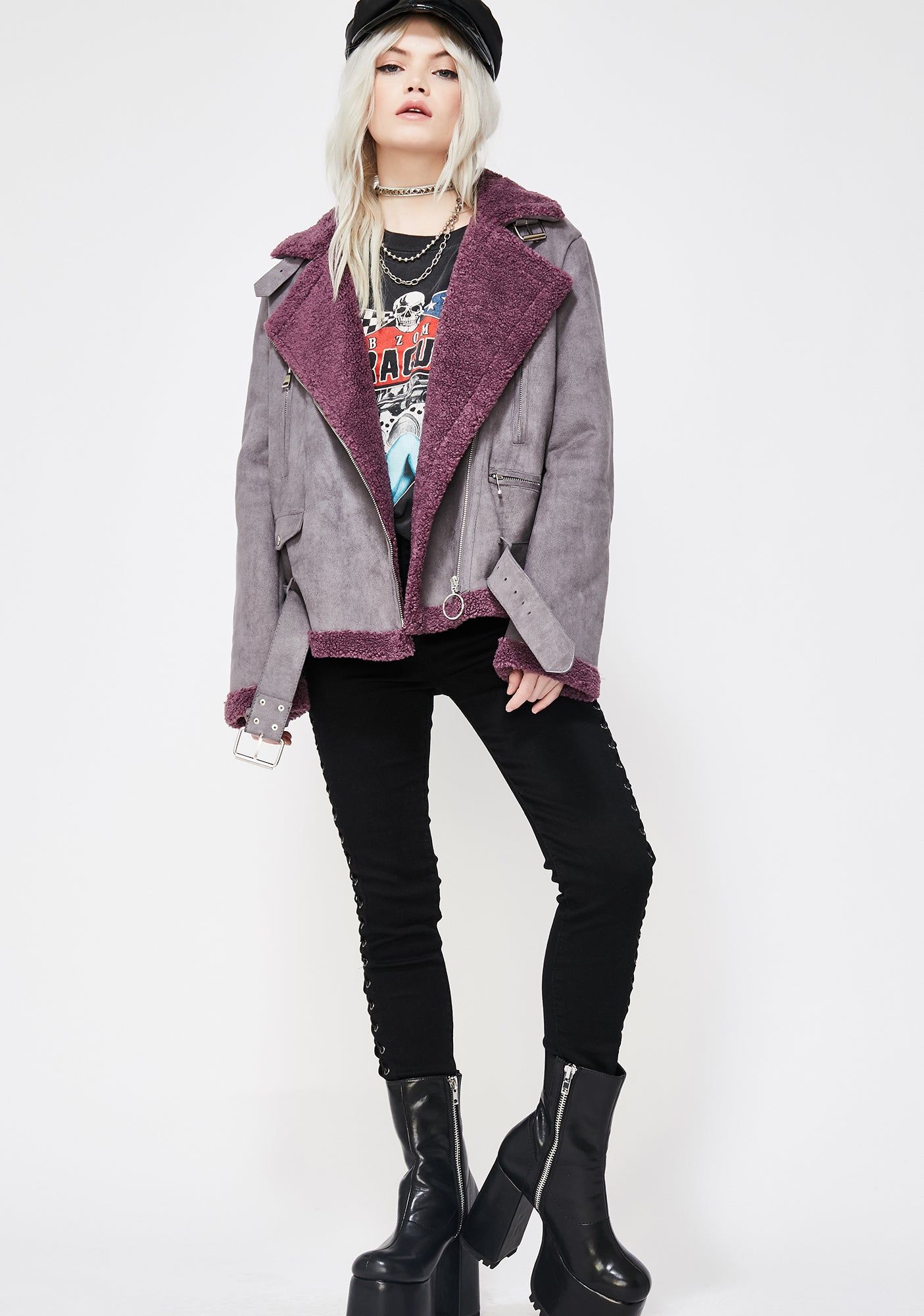 Wush Poppin' Aviator Jacket sold by Dolls Kill product image thumbnail 3