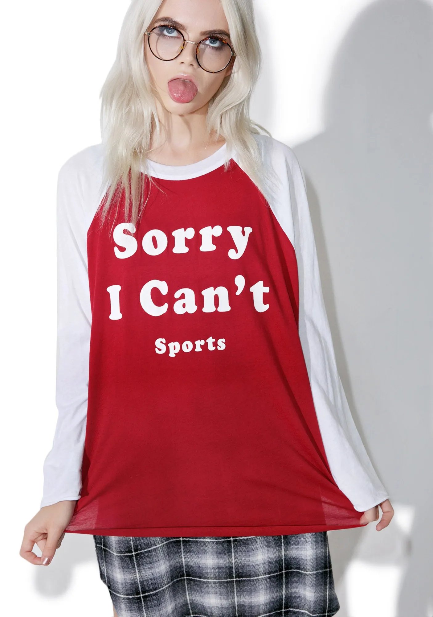 Sorry I Can't Rebel Raglan sold by Dolls Kill