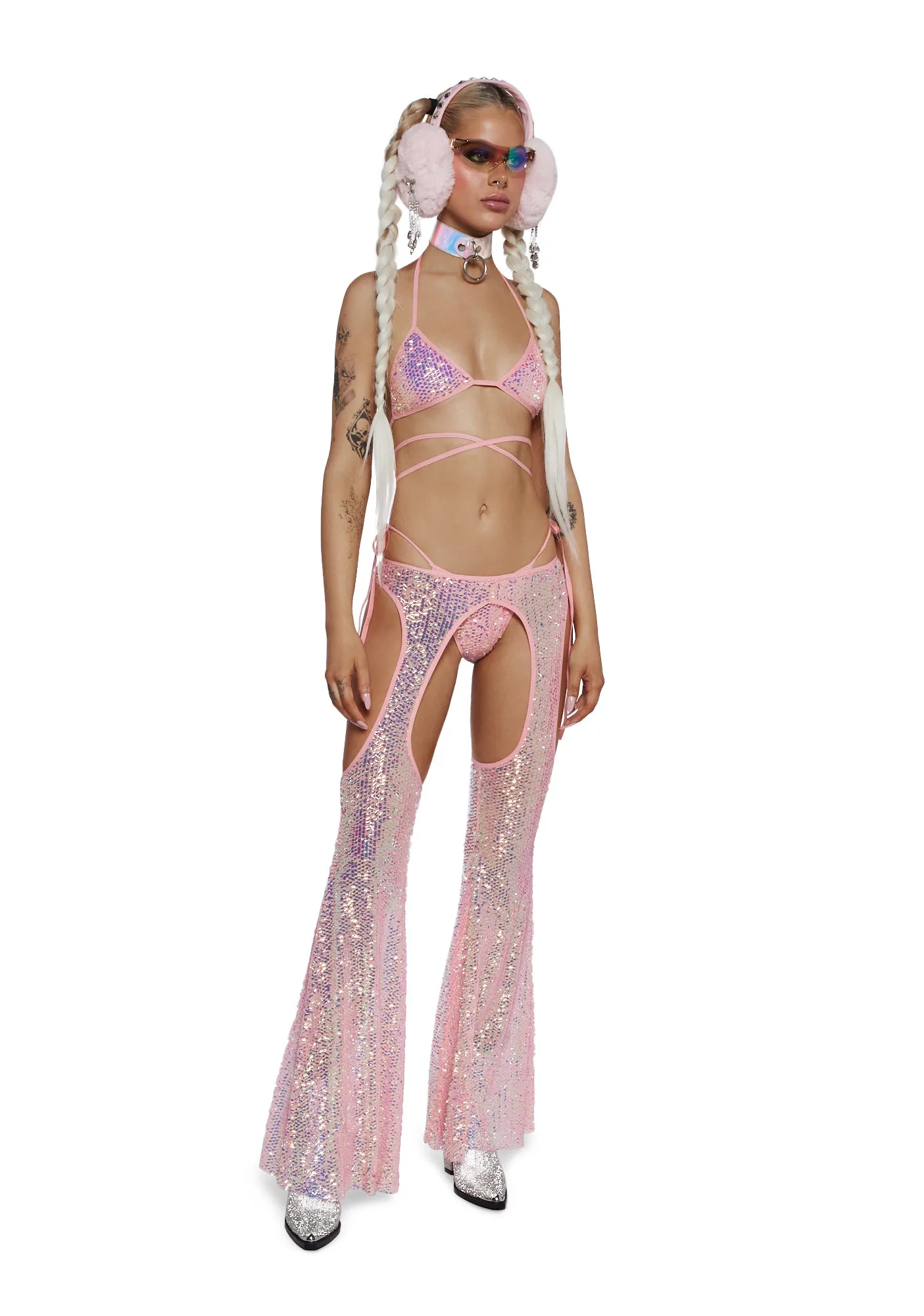 Royal Reef Diva Wrap Top - Pink sold by Dolls Kill product image thumbnail 2