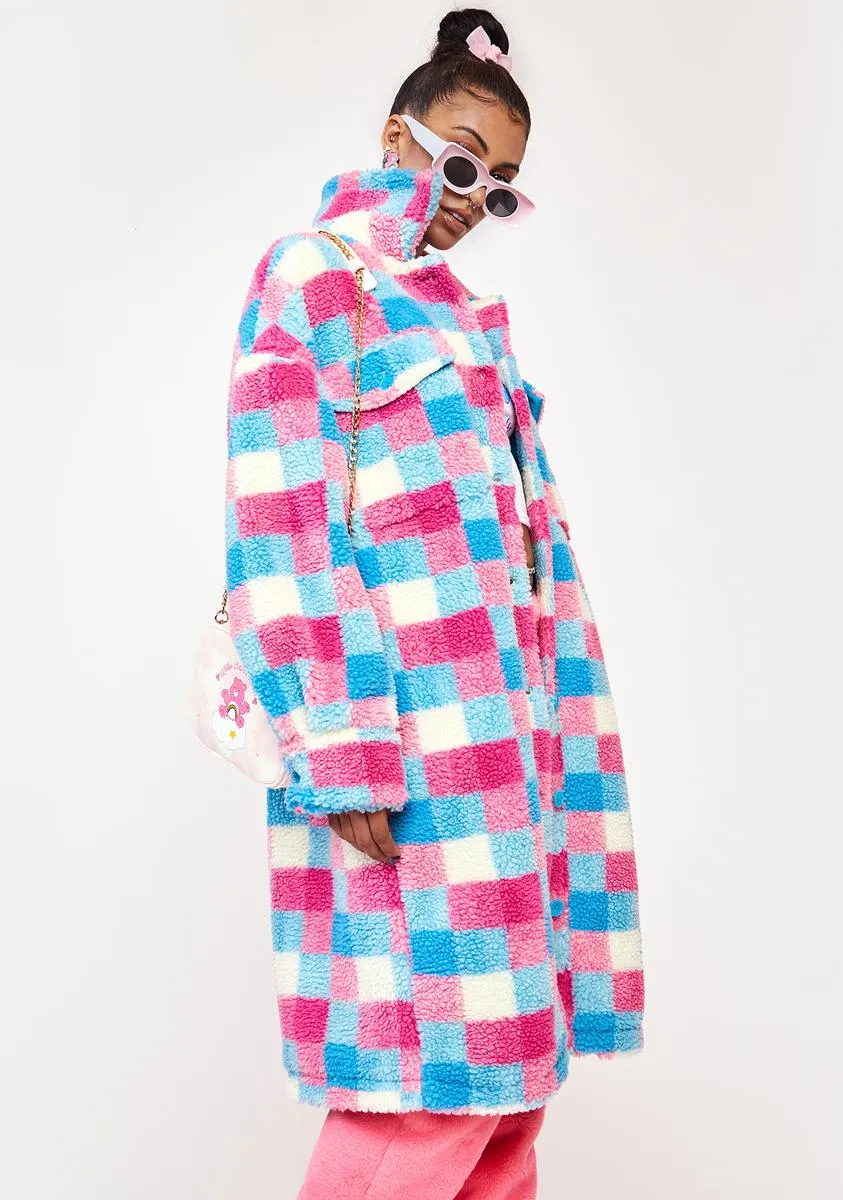 Check Sander Teddy Jacket sold by Dolls Kill product image thumbnail 2