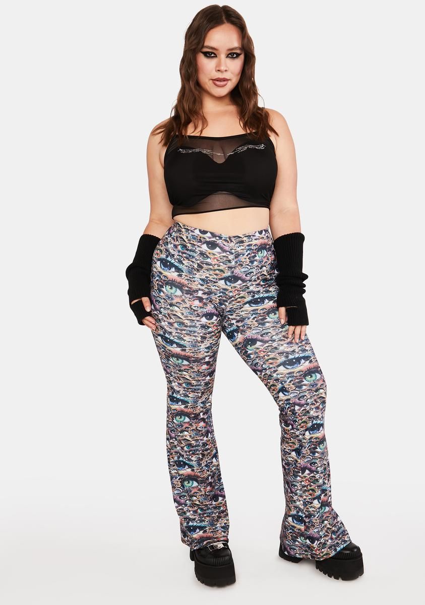Plus Eyes On Me Flare Pants sold by Dolls Kill product image thumbnail 3