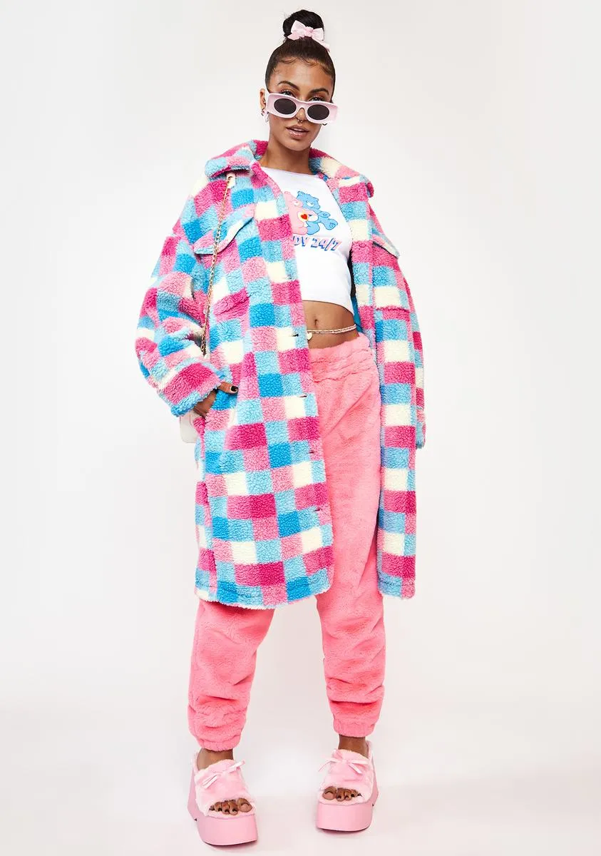 Check Sander Teddy Jacket sold by Dolls Kill product image thumbnail 3