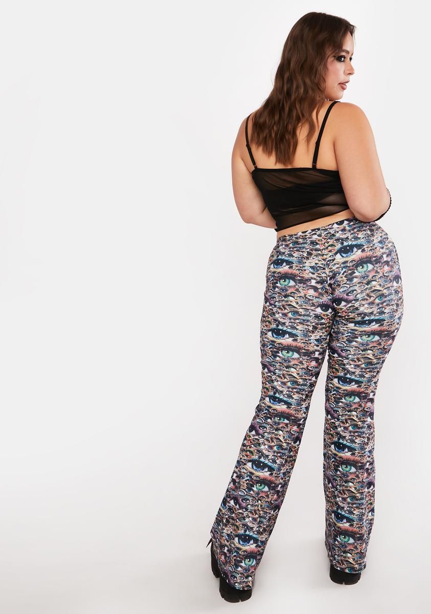Plus Eyes On Me Flare Pants sold by Dolls Kill product image thumbnail 4