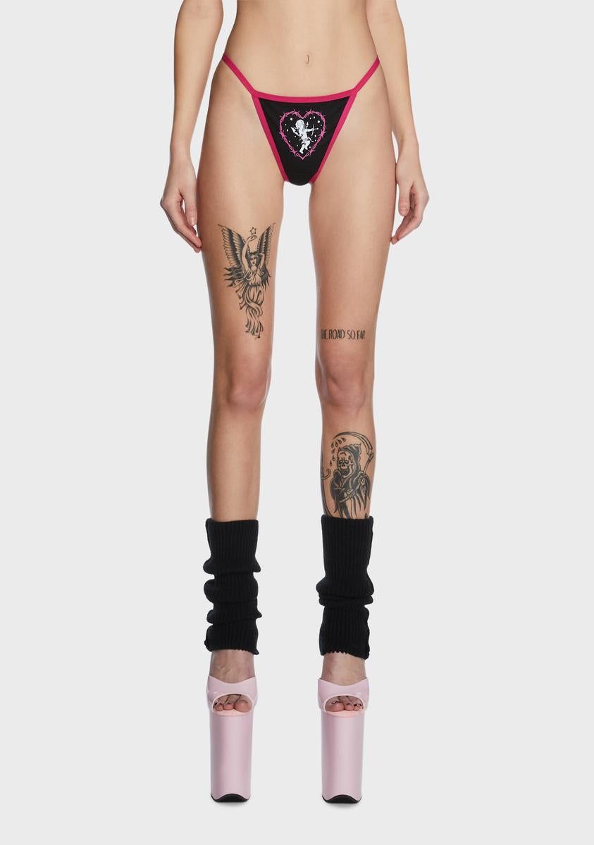 Cupid's Heart Thong Panty sold by Dolls Kill