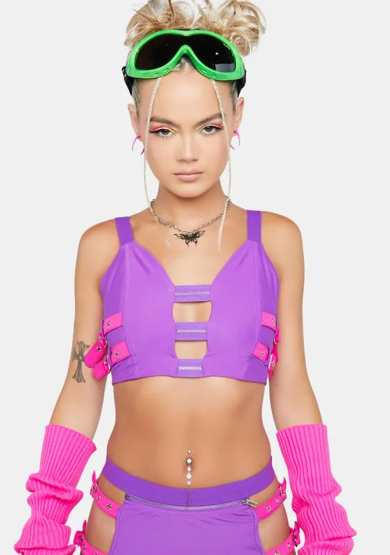 Neon Dimensions Buckle Tank sold by Dolls Kill