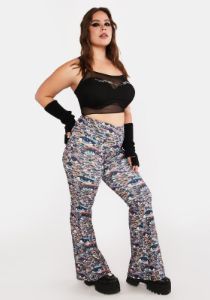 Plus Eyes On Me Flare Pants sold by Dolls Kill