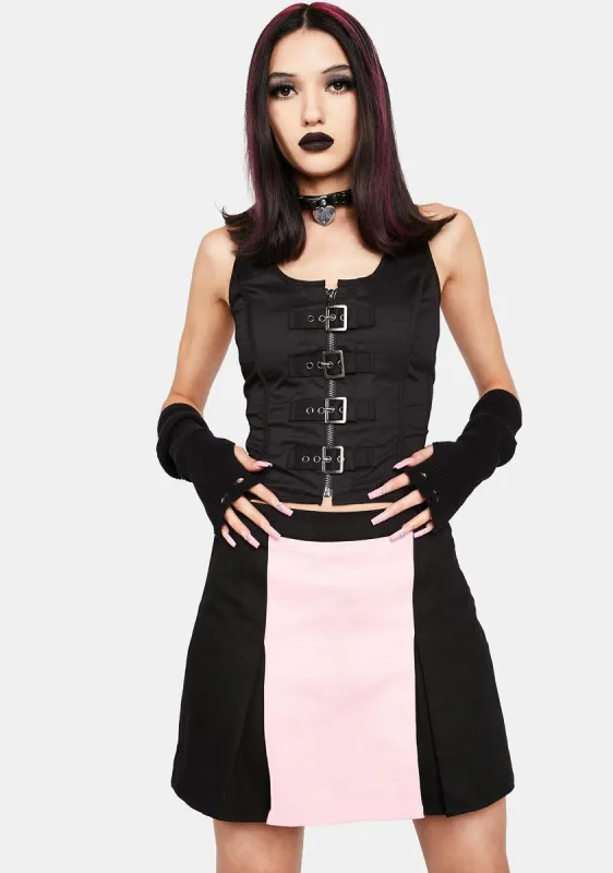 Buckle Corset Top sold by Dolls Kill
