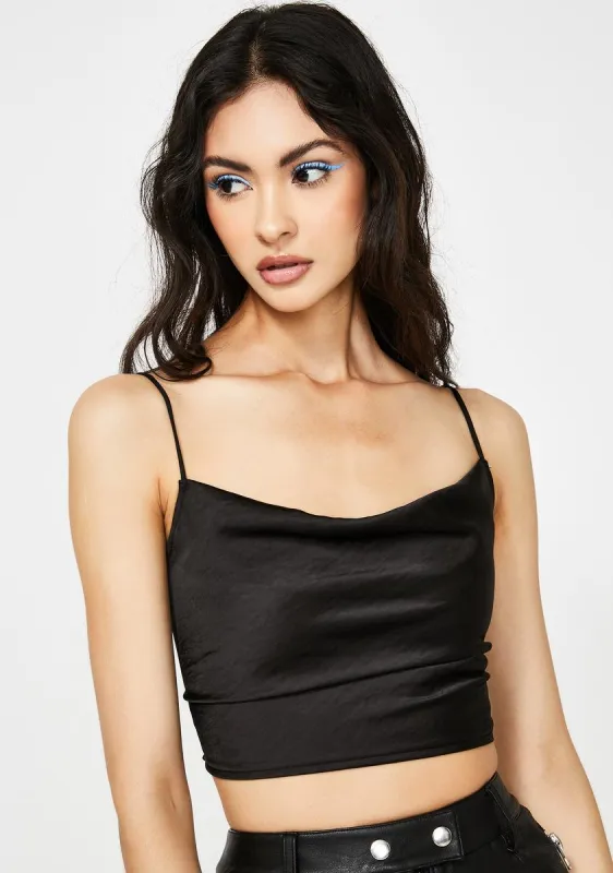 Black Ning Crop Top sold by Dolls Kill