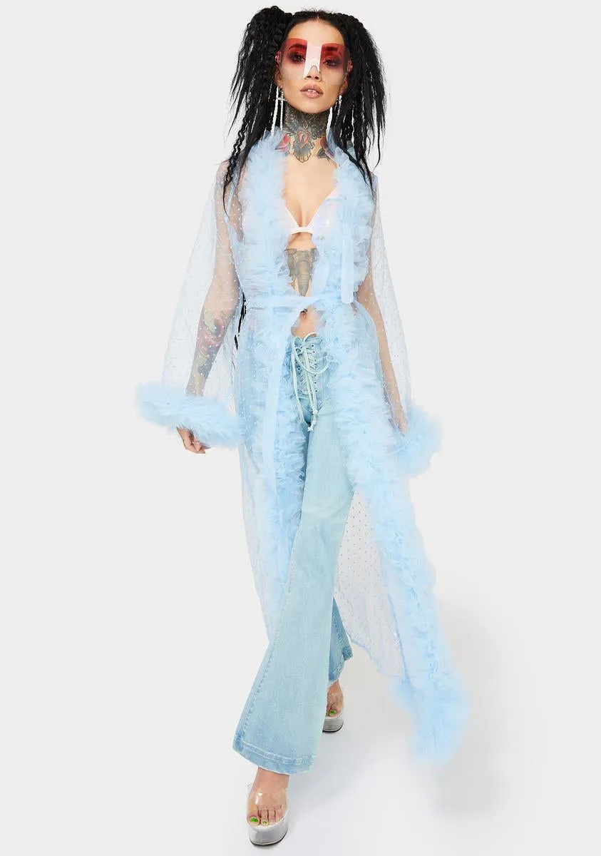Powder Walk Through Heaven Ruffle Robe sold by Dolls Kill