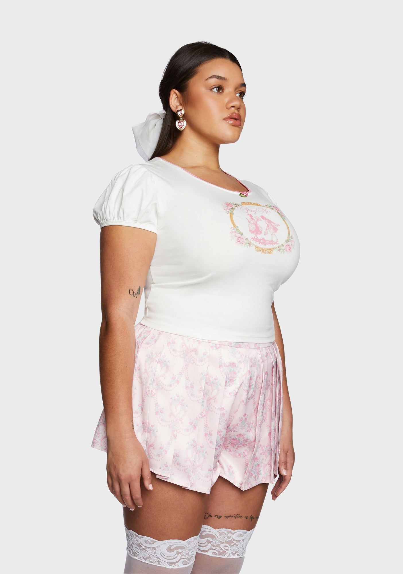 Plus Seductive Wager Baby Tee sold by Dolls Kill product image thumbnail 3