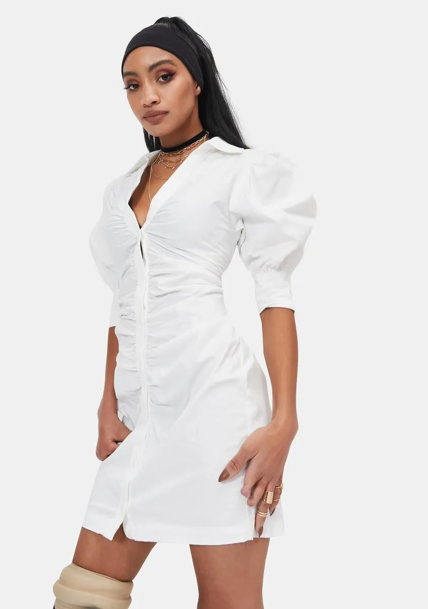 Coming Clean Button Up Mini Dress sold by Dolls Kill