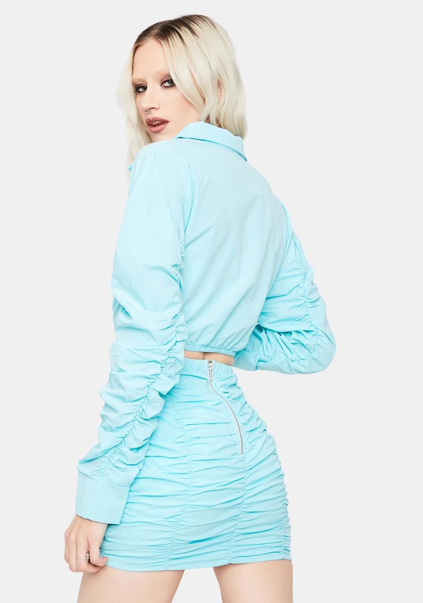 Aqua Feel Free Crop Top Skirt Set sold by Dolls Kill product image thumbnail 4