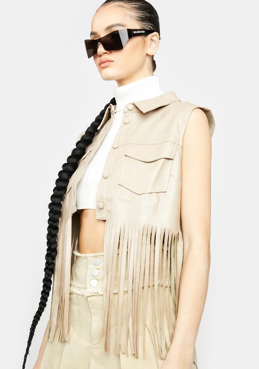 Pass It On Fringe Vest sold by Dolls Kill product image thumbnail 2