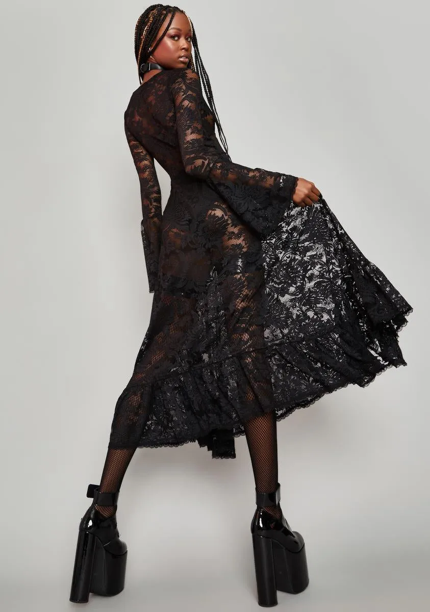 Lyrical Moonlight Lace Maxi Dress sold by Dolls Kill product image thumbnail 4