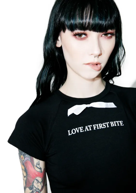 Love At First Bite Crop Tee sold by Dolls Kill