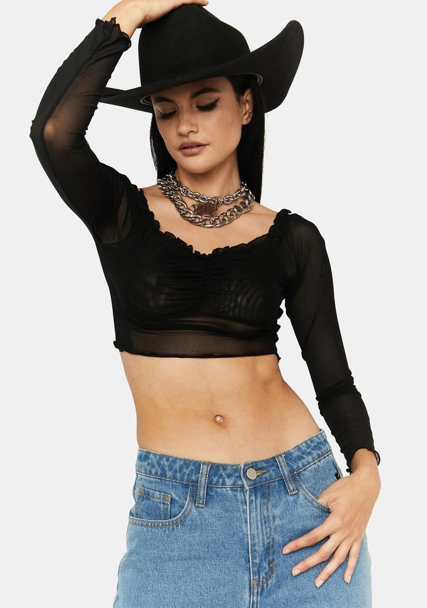 Little Temptations Sheer Crop Top sold by Dolls Kill