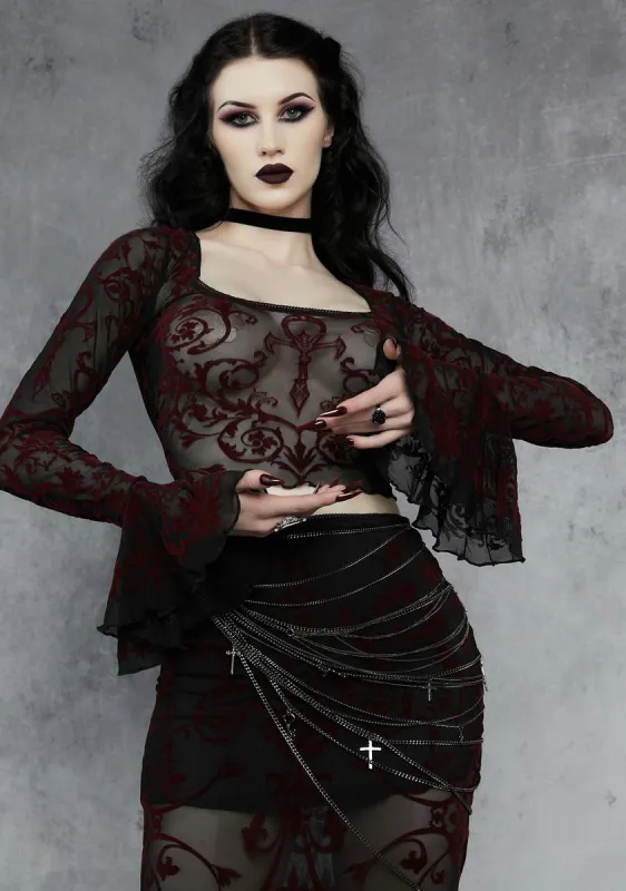 Death Unites Us Crop Top sold by Dolls Kill