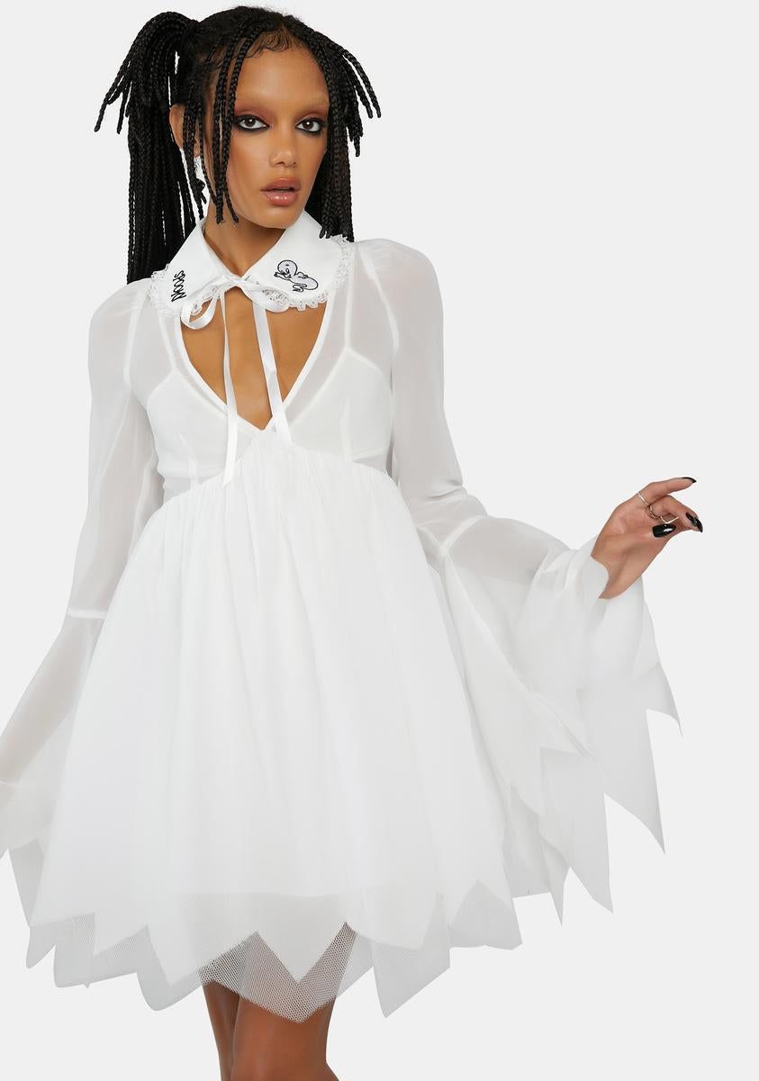 The Friendly Ghost Babydoll Dress sold by Dolls Kill