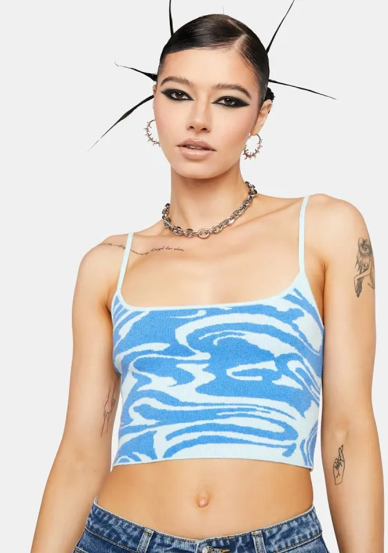 Ocean Just A Crush Crop Top sold by Dolls Kill