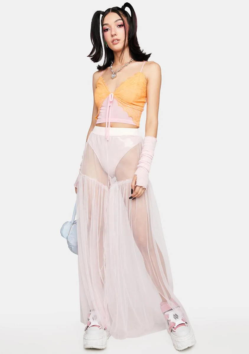Blush Off And Away Sheer Pants sold by Dolls Kill product image thumbnail 3
