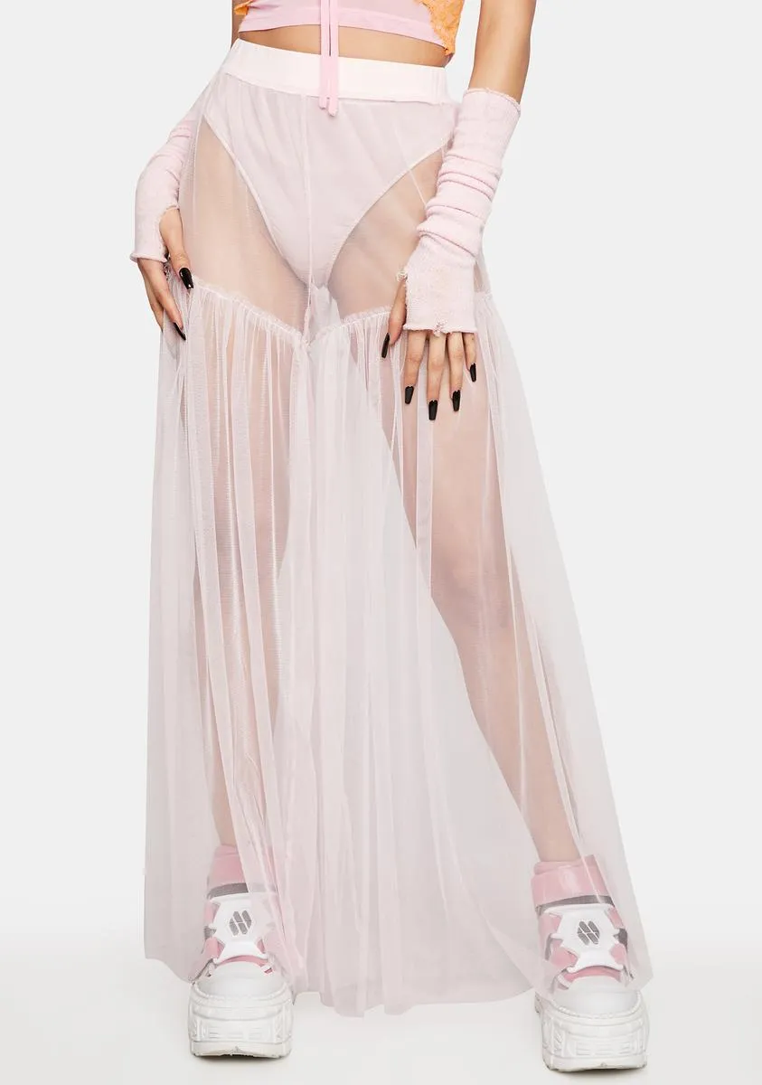 Blush Off And Away Sheer Pants sold by Dolls Kill