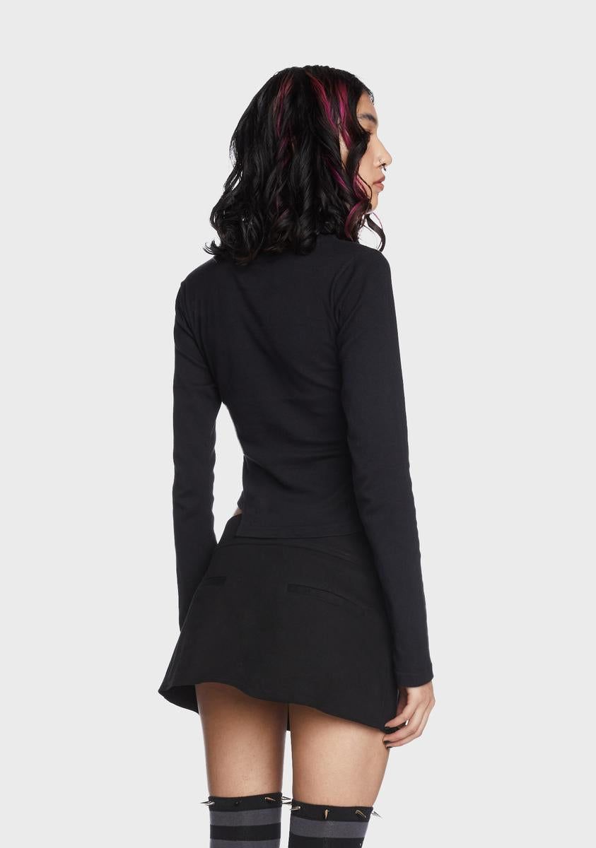 Skull Crusher Asymmetrical Top sold by Dolls Kill product image thumbnail 5