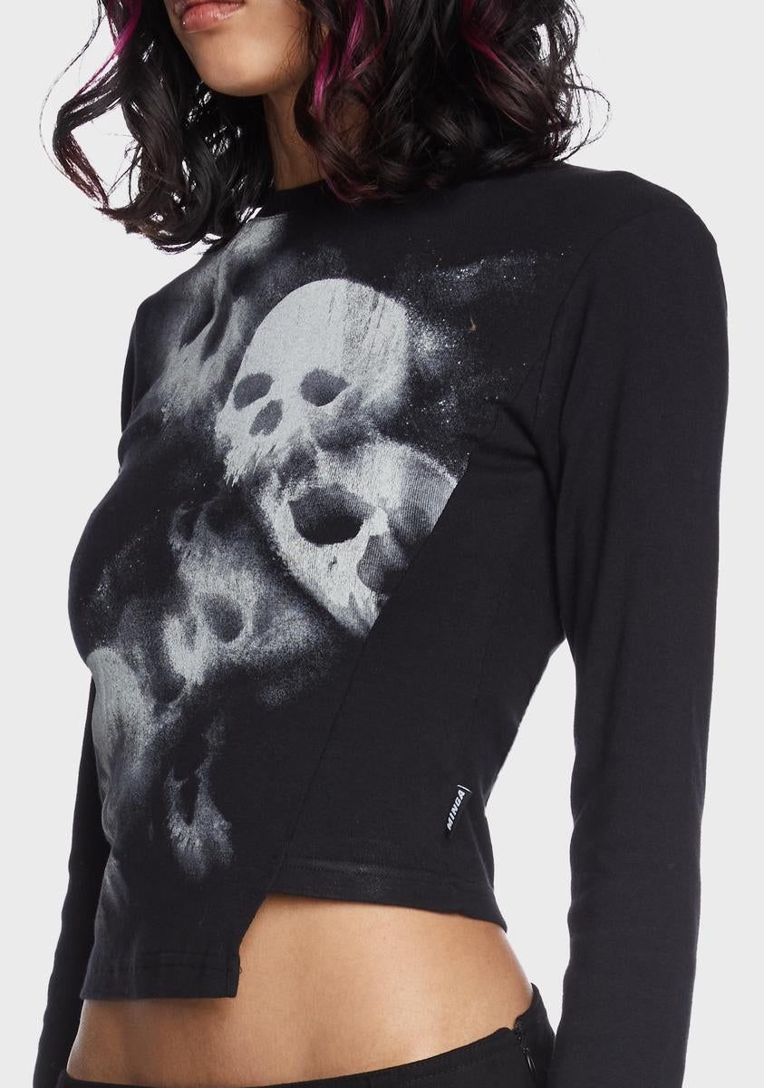 Skull Crusher Asymmetrical Top sold by Dolls Kill product image thumbnail 2