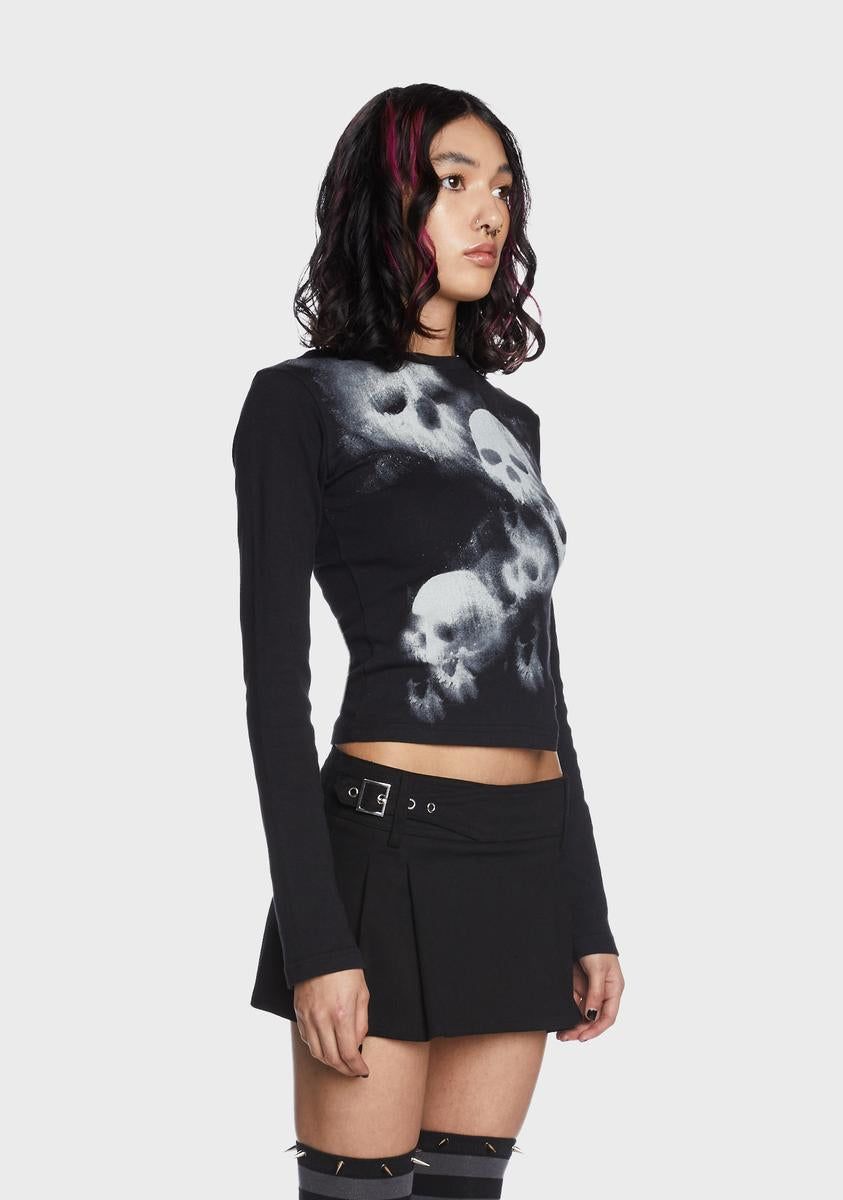 Skull Crusher Asymmetrical Top sold by Dolls Kill product image thumbnail 3