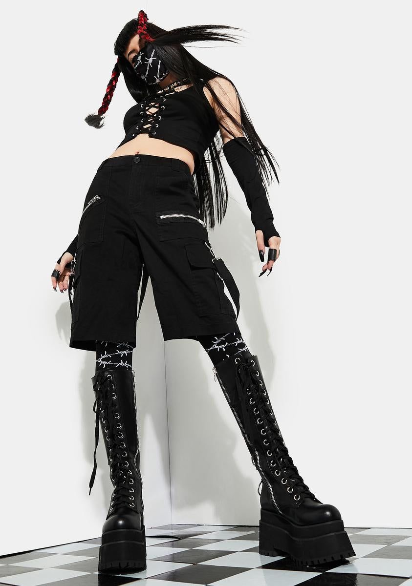 Mischief Maker Lace-Up Crop Tank sold by Dolls Kill product image thumbnail 3