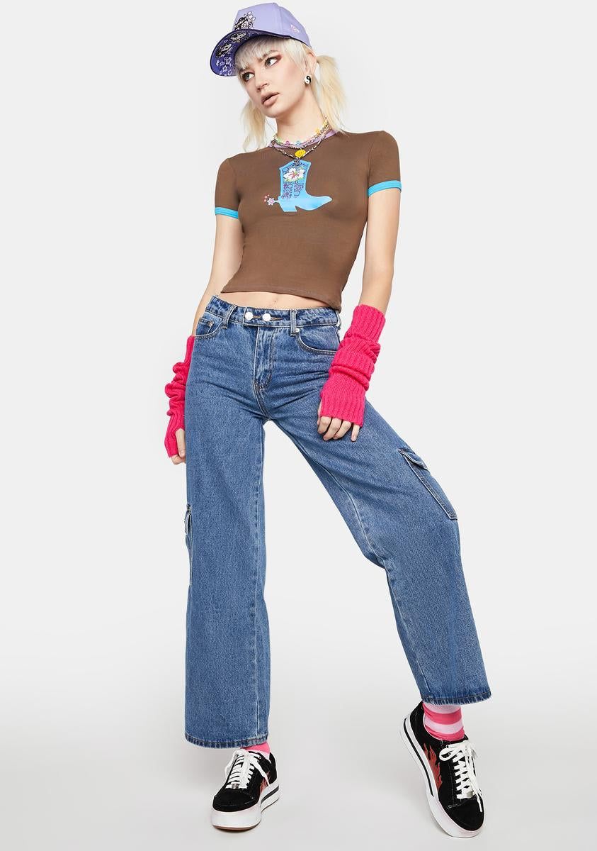 Miss Cowgirl Ringer Tee sold by Dolls Kill product image thumbnail 3