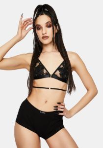 Black Cosmo Bralette sold by Dolls Kill