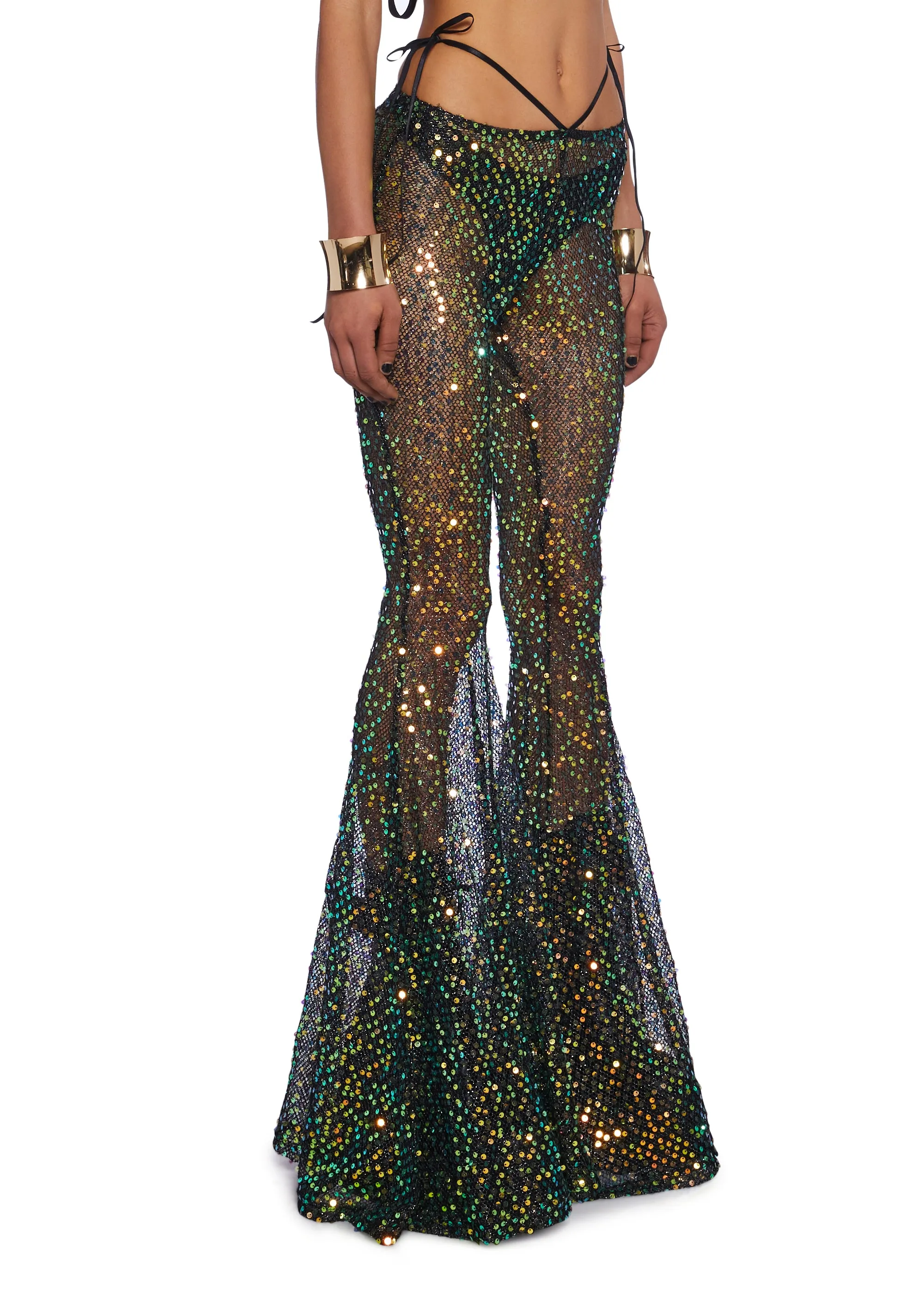 Sunlit Oracles Sequin Flares sold by Dolls Kill product image thumbnail 3
